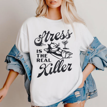Stress Is The Real Killer Vintage Graphic Tee. - KILLER RETRO