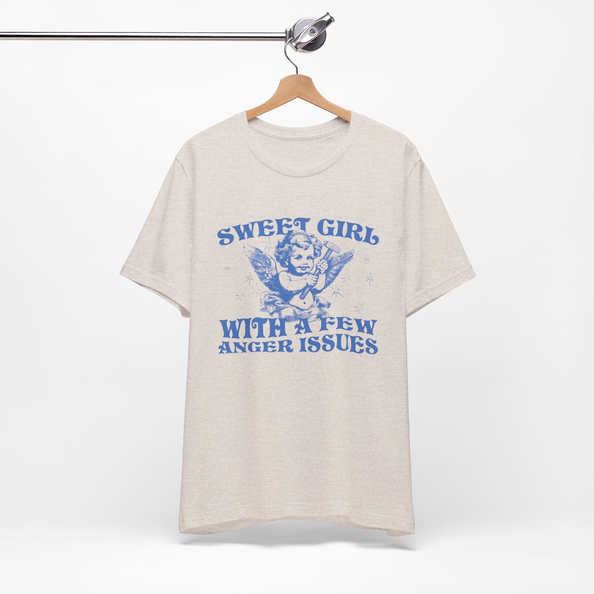 Sweet Girl With A Few Anger Issues Funny Retro Shirt - KILLER RETRO