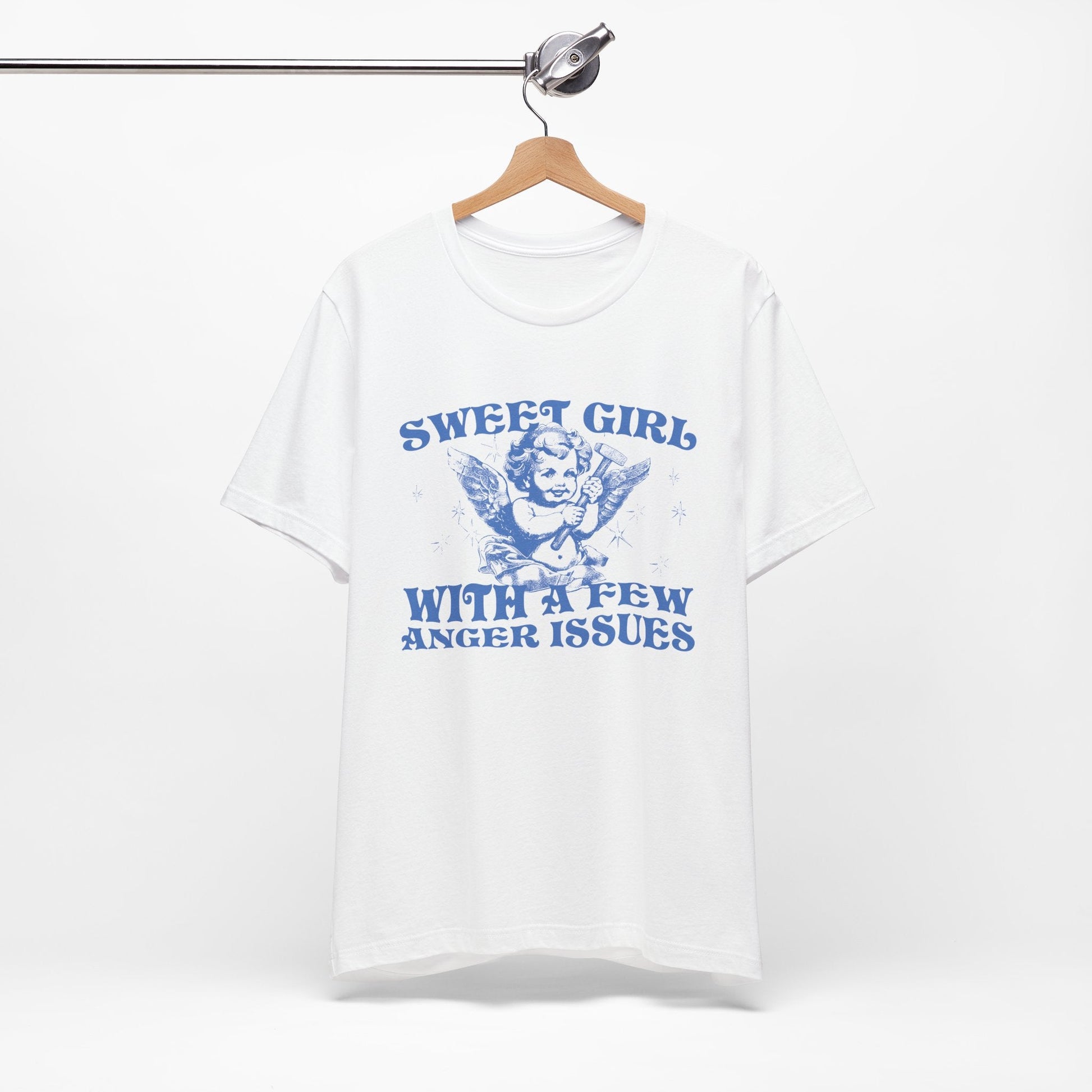Sweet Girl With A Few Anger Issues Funny Retro Shirt - KILLER RETRO