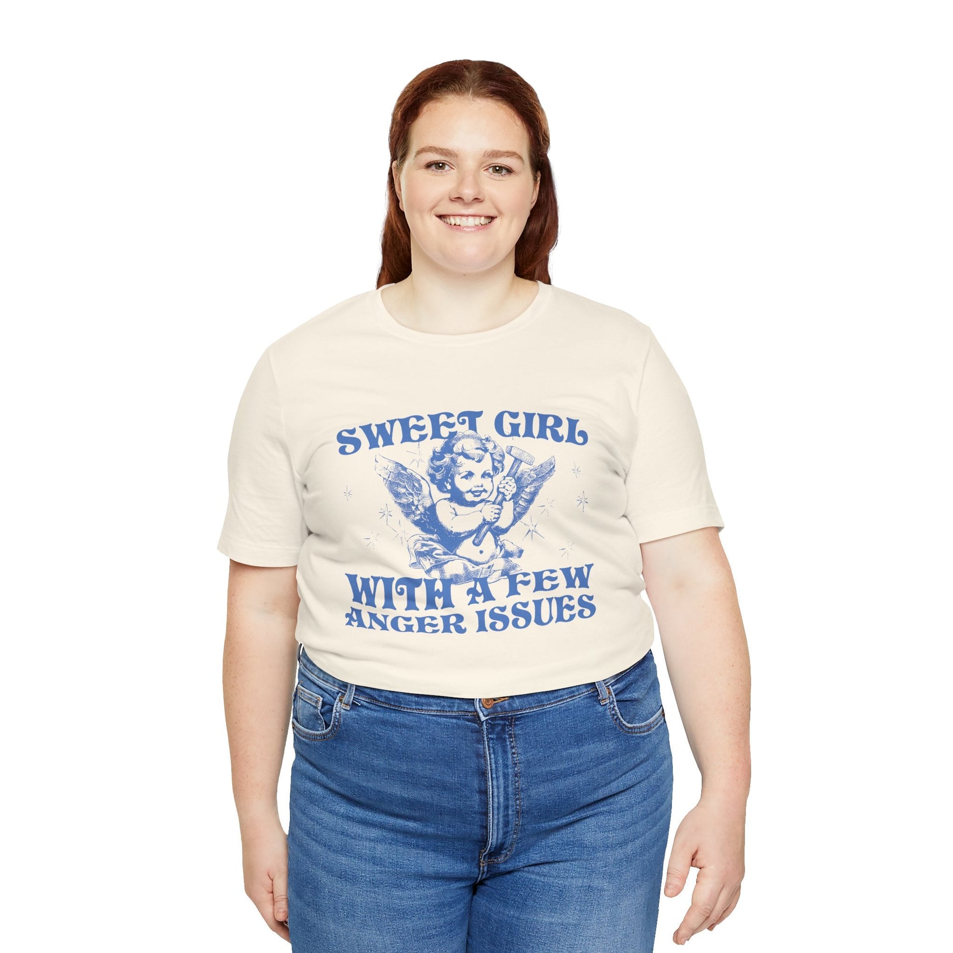 Sweet Girl With A Few Anger Issues Funny Retro Shirt - KILLER RETRO