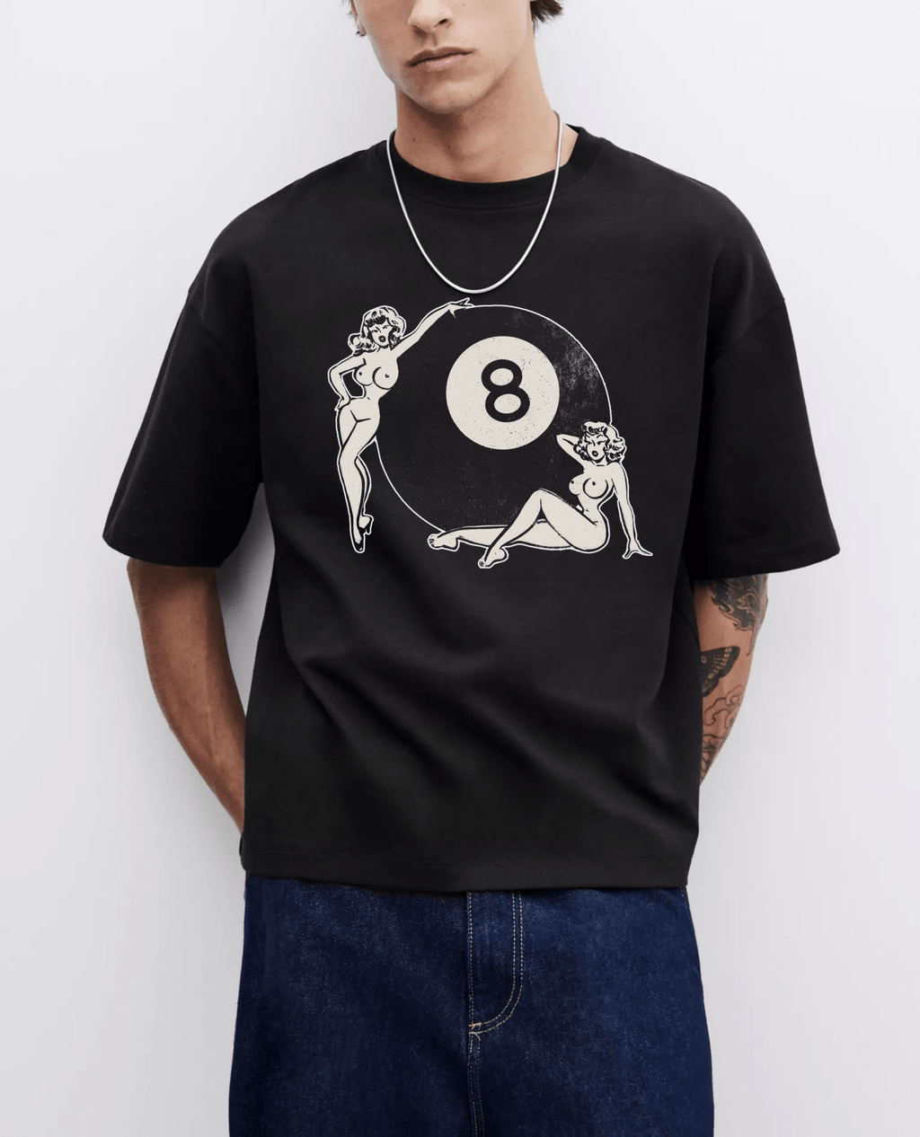 Vintage 8 Ball 50's 60's Style Graphic Unisex T-Shirt - KILLER RETRO