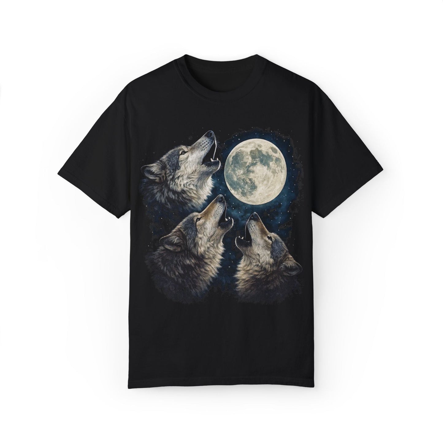 Vintage 90's Howling Wolves Graphic T-Shirt - KILLER RETRO