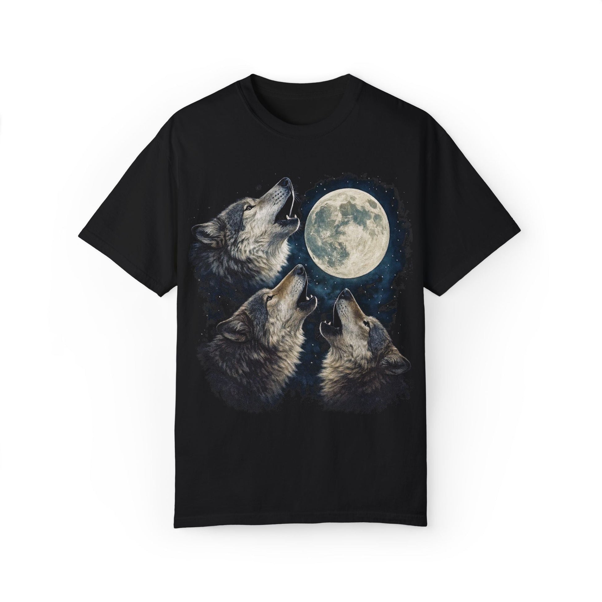 Vintage 90's Howling Wolves Graphic T-Shirt - KILLER RETRO