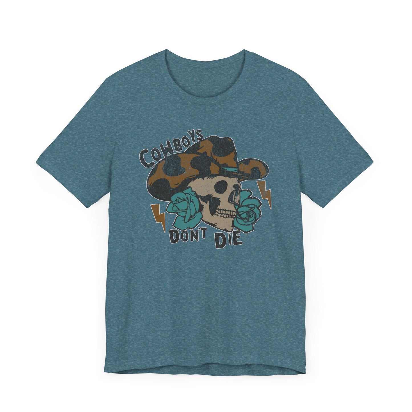 Vintage Cowboys Don't Die Retro Graphic Tee - KILLER RETRO
