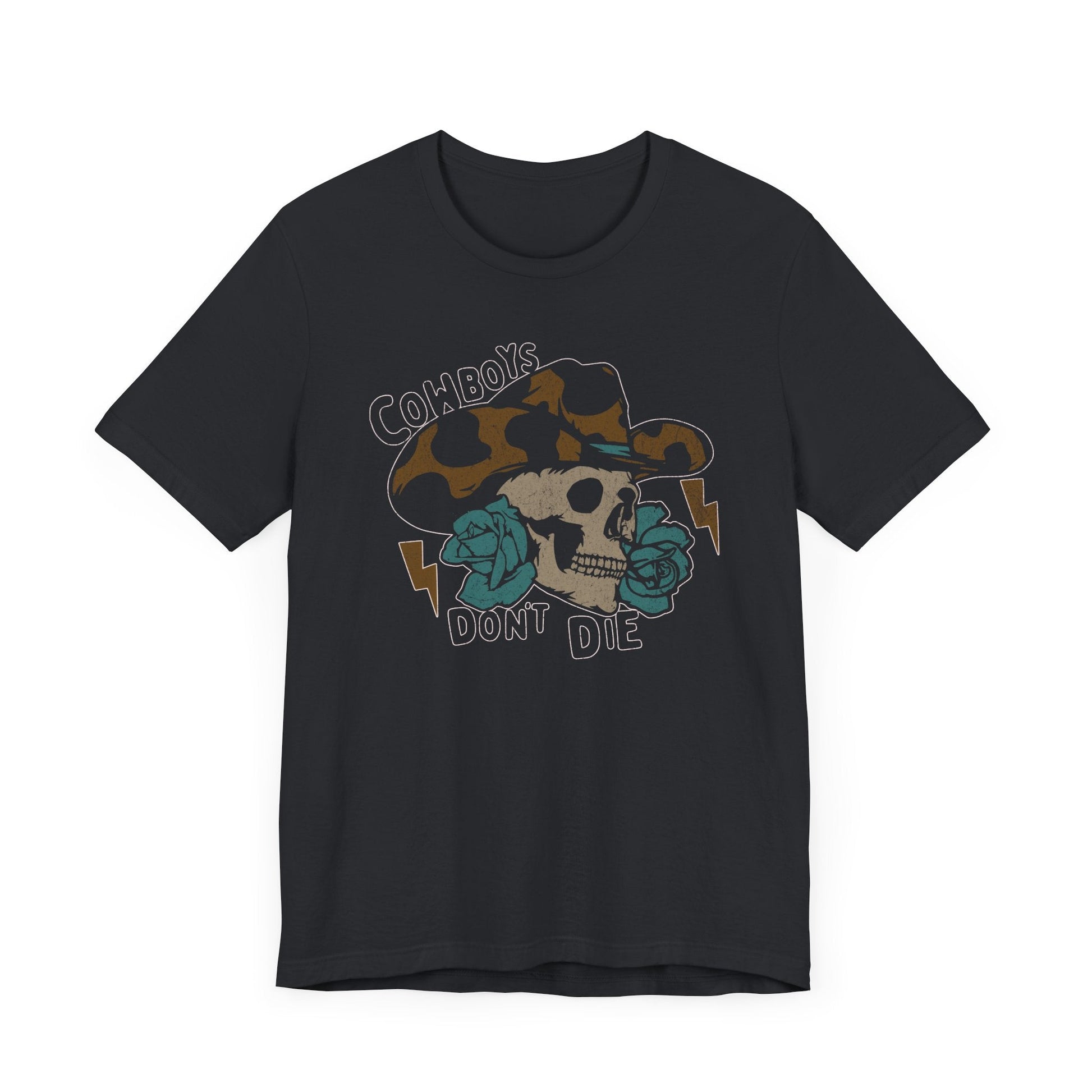 Vintage Cowboys Don't Die Retro Graphic Tee - KILLER RETRO