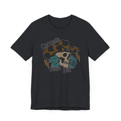 Vintage Cowboys Don't Die Retro Graphic Tee - KILLER RETRO