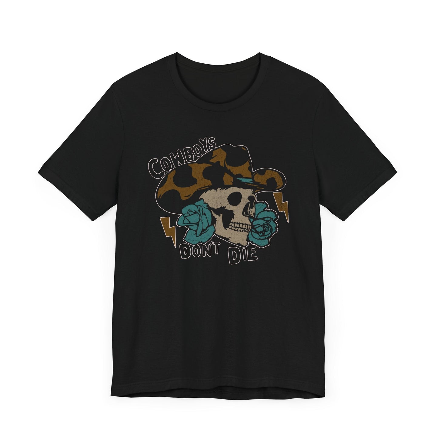 Vintage Cowboys Don't Die Retro Graphic Tee - KILLER RETRO
