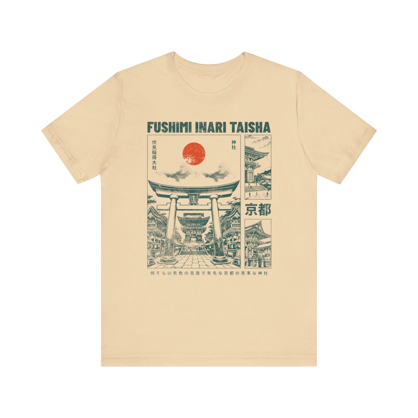 Vintage Kyoto Shrine Japanese Graphic T-shirt - Retro Fushimi Inari Taisha Tee - KILLER RETRO