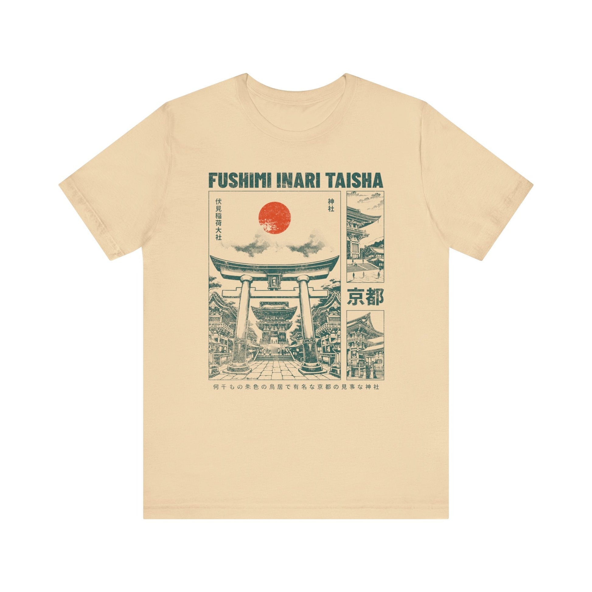 Vintage Kyoto Shrine Japanese Graphic T-shirt - Retro Fushimi Inari Taisha Tee - KILLER RETRO