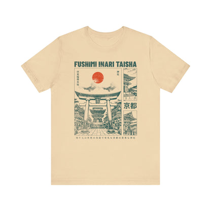 Vintage Kyoto Shrine Japanese Graphic T-shirt - Retro Fushimi Inari Taisha Tee - KILLER RETRO