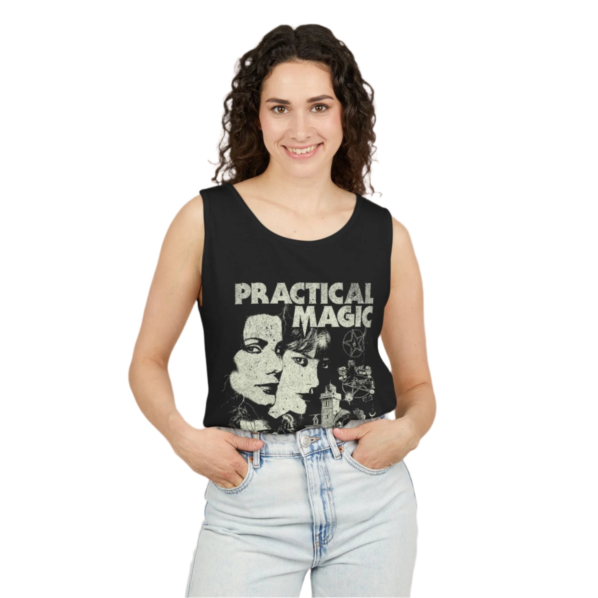 Vintage Practical Magic Dyed Tank Top - Witchy Apparel, Summer Casual, Movie Lover Gift, Great for Festivals, Comfort Colors - KILLER RETRO