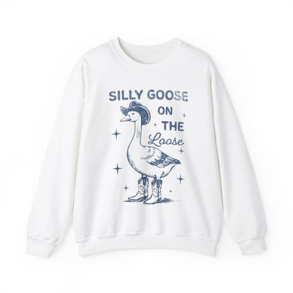 Vintage Silly Goose Sweatshirt - Funny Retro Graphic Tee with 90s Aesthetic - Cowgirl Western Tee - KILLER RETRO