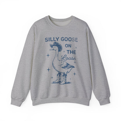 Vintage Silly Goose Sweatshirt - Funny Retro Graphic Tee with 90s Aesthetic - Cowgirl Western Tee - KILLER RETRO