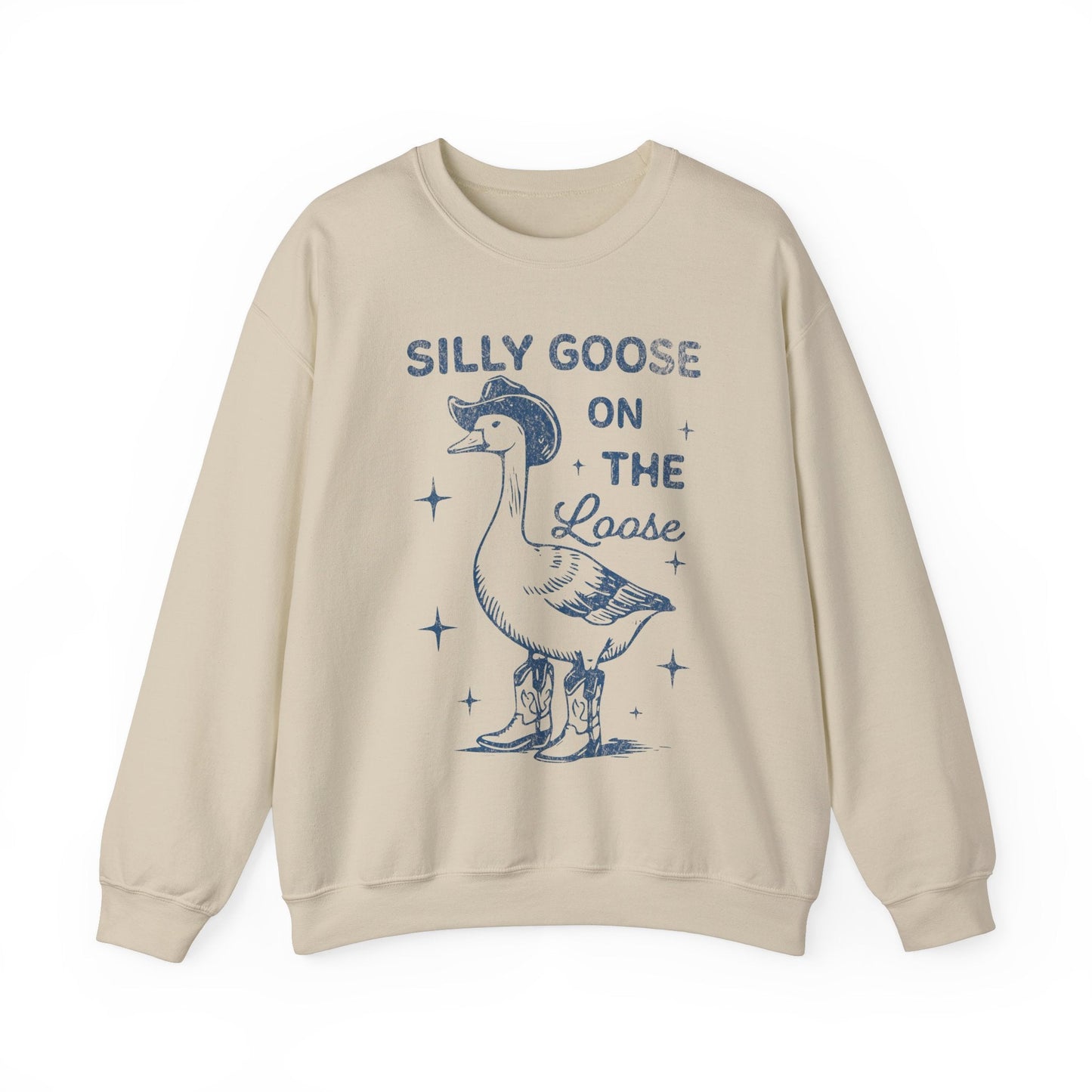 Vintage Silly Goose Sweatshirt - Funny Retro Graphic Tee with 90s Aesthetic - Cowgirl Western Tee - KILLER RETRO