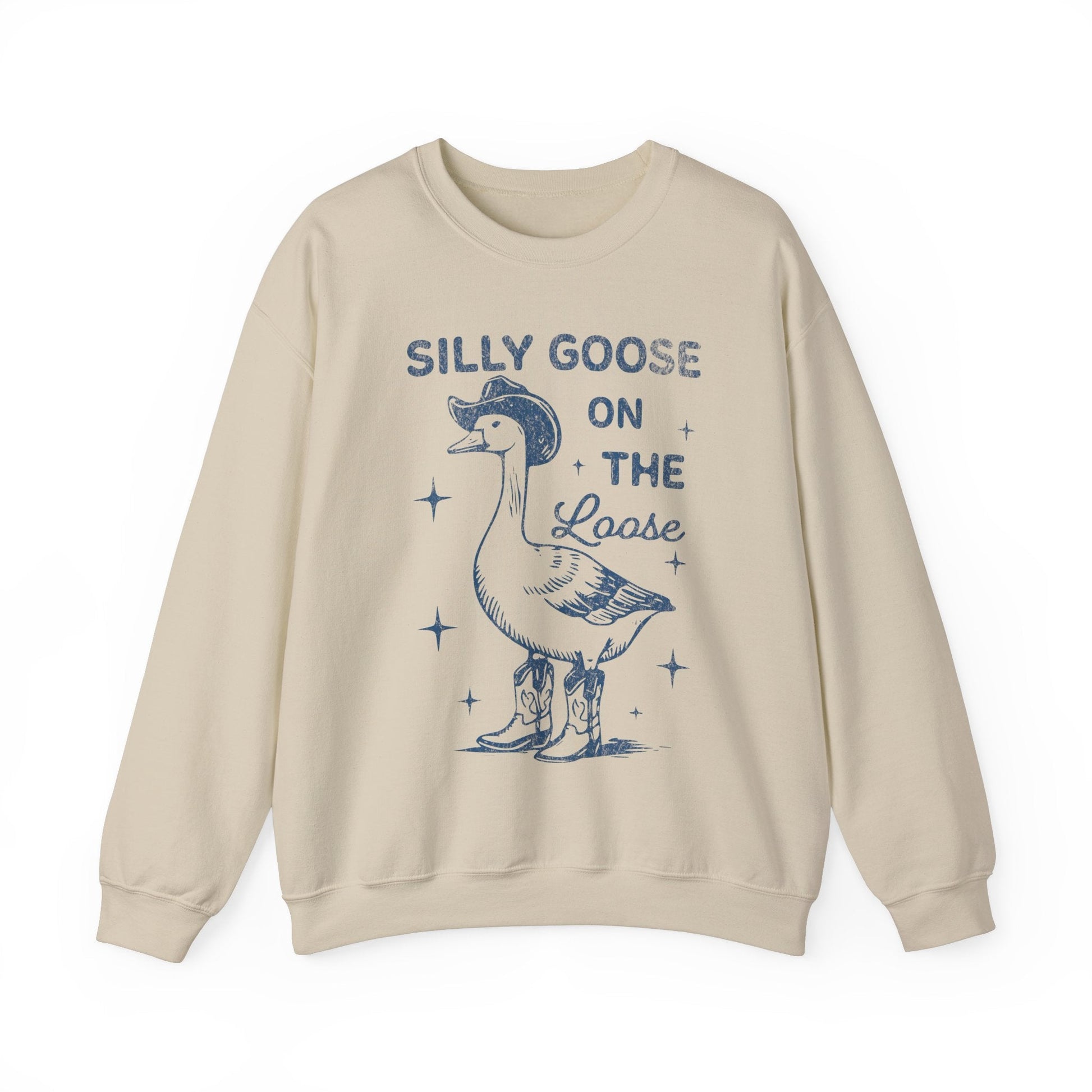 Vintage Silly Goose Sweatshirt - Funny Retro Graphic Tee with 90s Aesthetic - Cowgirl Western Tee - KILLER RETRO