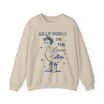 Vintage Silly Goose Sweatshirt - Funny Retro Graphic Tee with 90s Aesthetic - Cowgirl Western Tee - KILLER RETRO