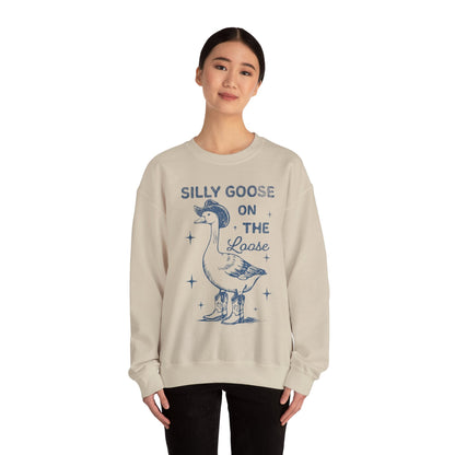 Vintage Silly Goose Sweatshirt - Funny Retro Graphic Tee with 90s Aesthetic - Cowgirl Western Tee - KILLER RETRO