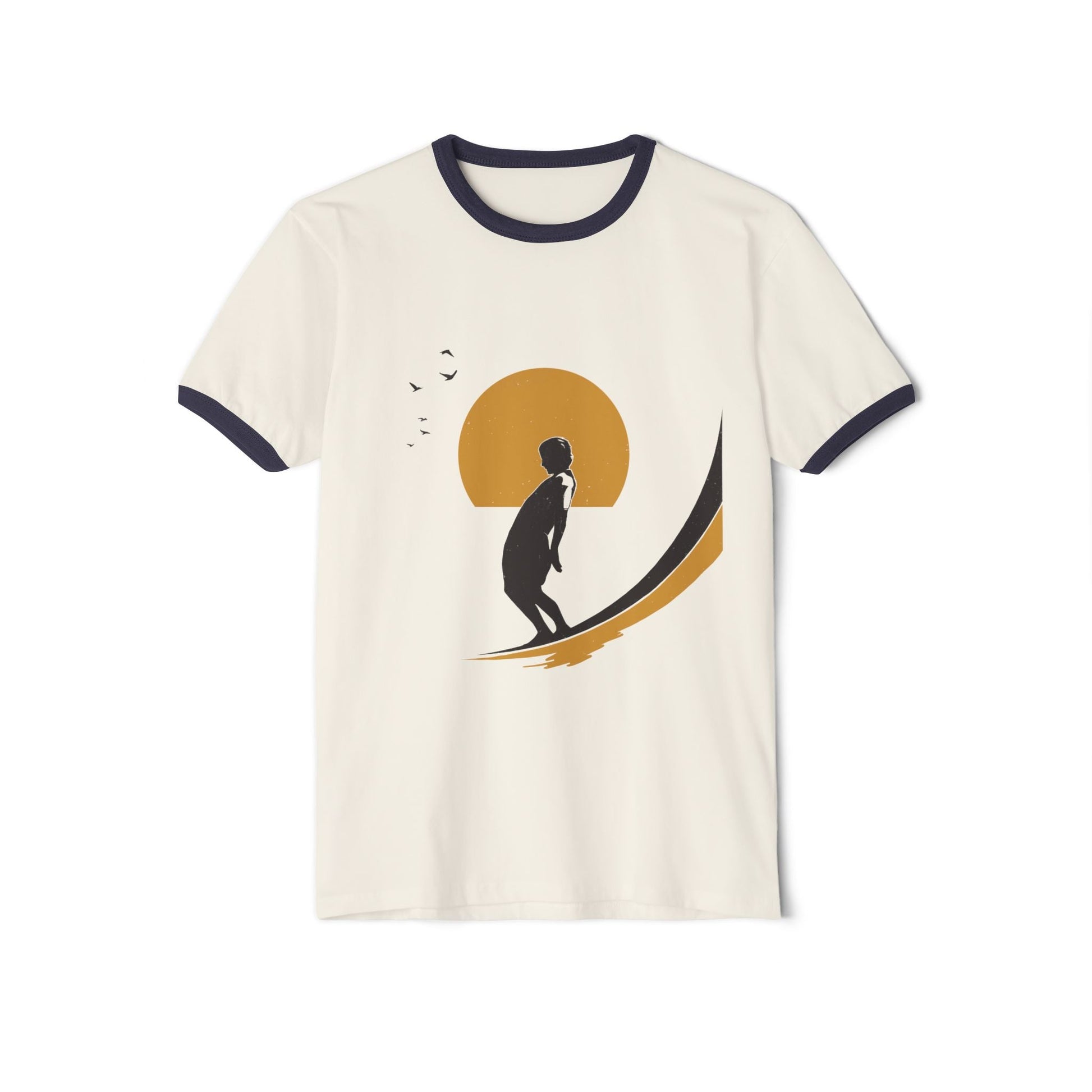 Vintage Surf in Sunset Retro Ringer T-Shirt - KILLER RETRO