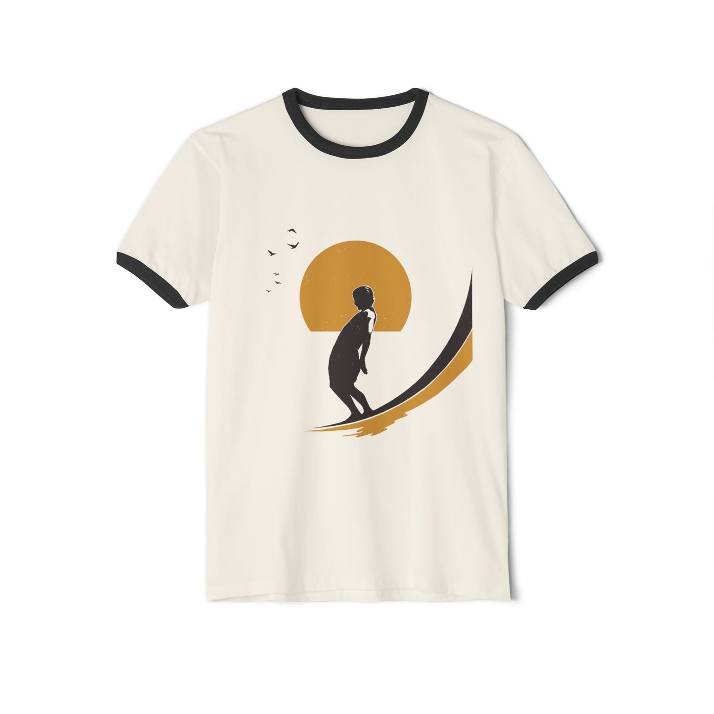 Vintage Surf in Sunset Retro Ringer T-Shirt - KILLER RETRO