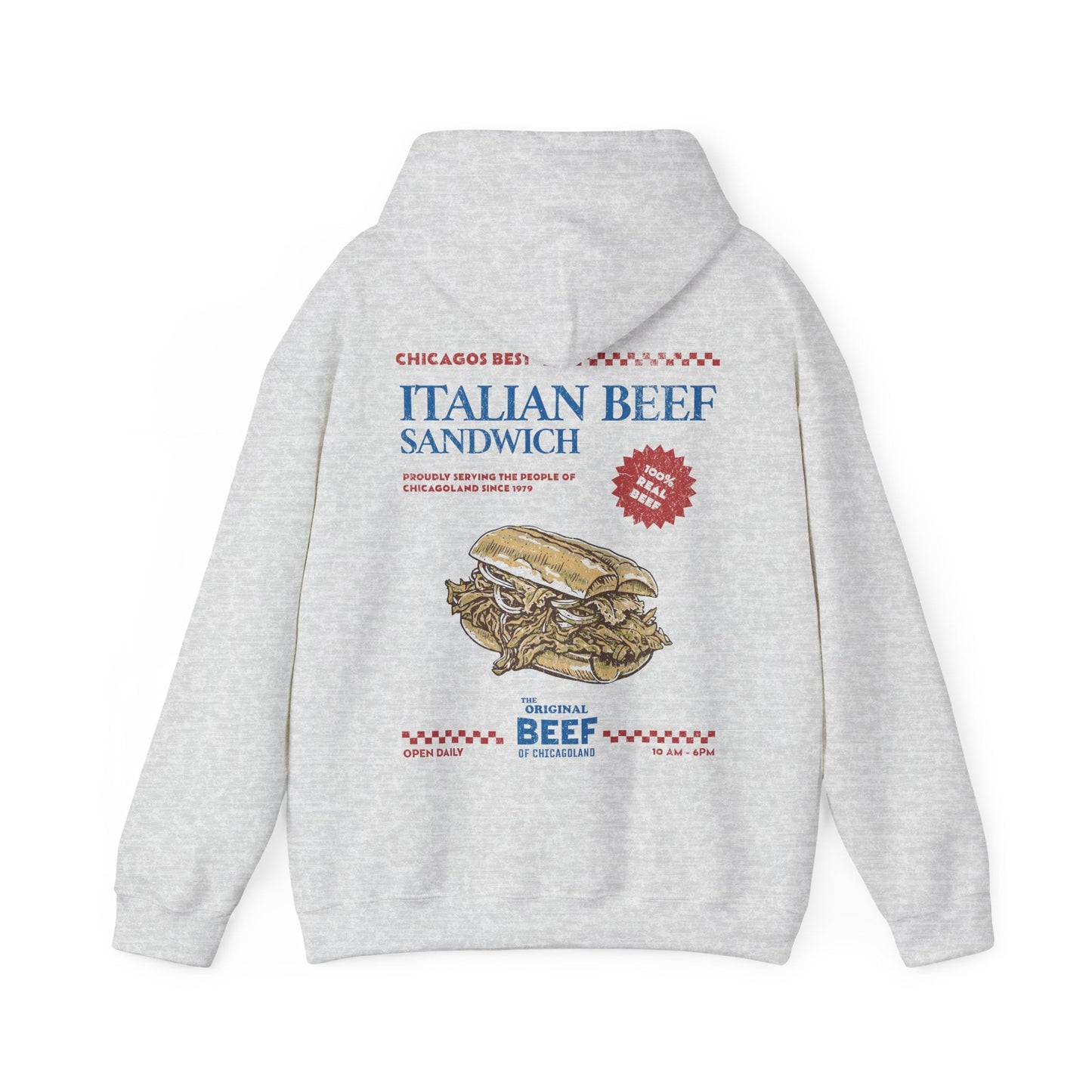 Vintage The Original Beef Hoodie. Italian Beef Sandwich Retro Hoodie - KILLER RETRO