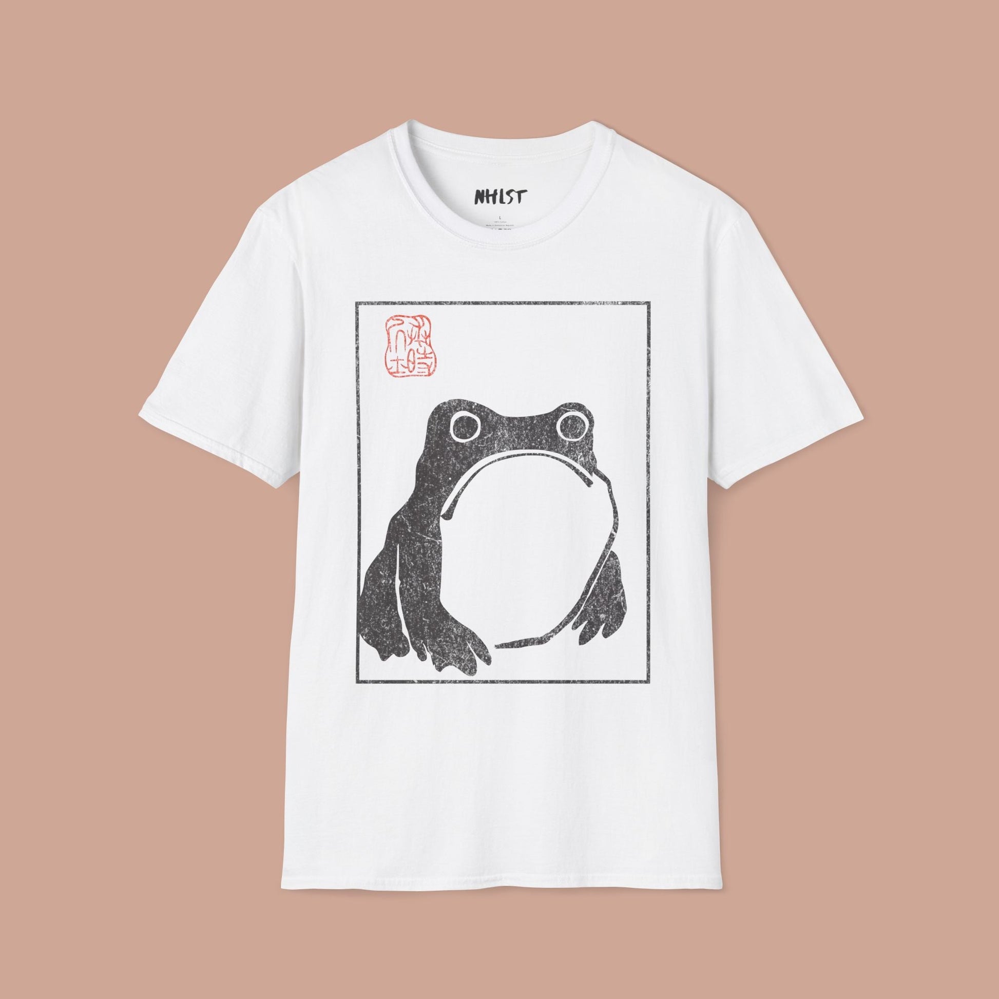 Vintage Unimpressed Grump Frog T-shirt. Unisex Japanese Art Tee. Frog Lover Shirt. - KILLER RETRO