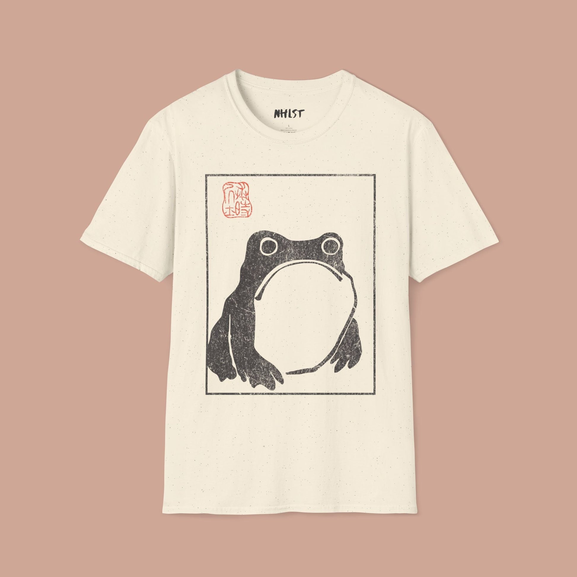Vintage Unimpressed Grump Frog T-shirt. Unisex Japanese Art Tee. Frog Lover Shirt. - KILLER RETRO