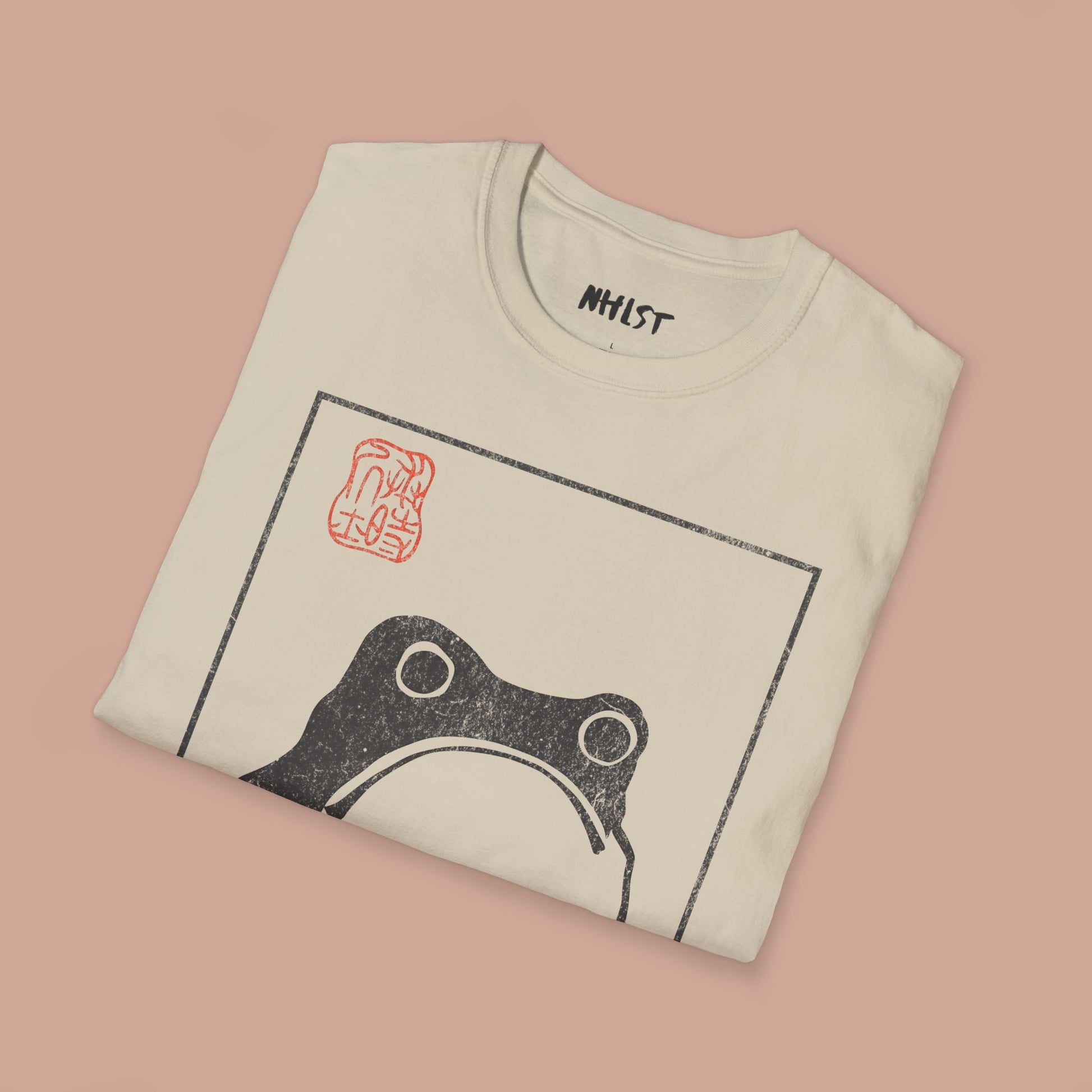Vintage Unimpressed Grump Frog T-shirt. Unisex Japanese Art Tee. Frog Lover Shirt. - KILLER RETRO