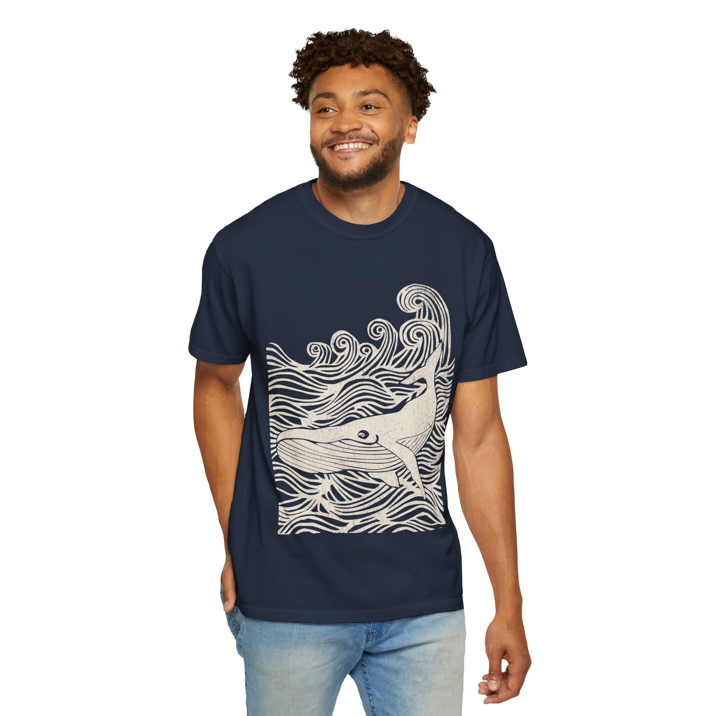 Vintage Whale Ocean Waves Graphic T-shirt - KILLER RETRO