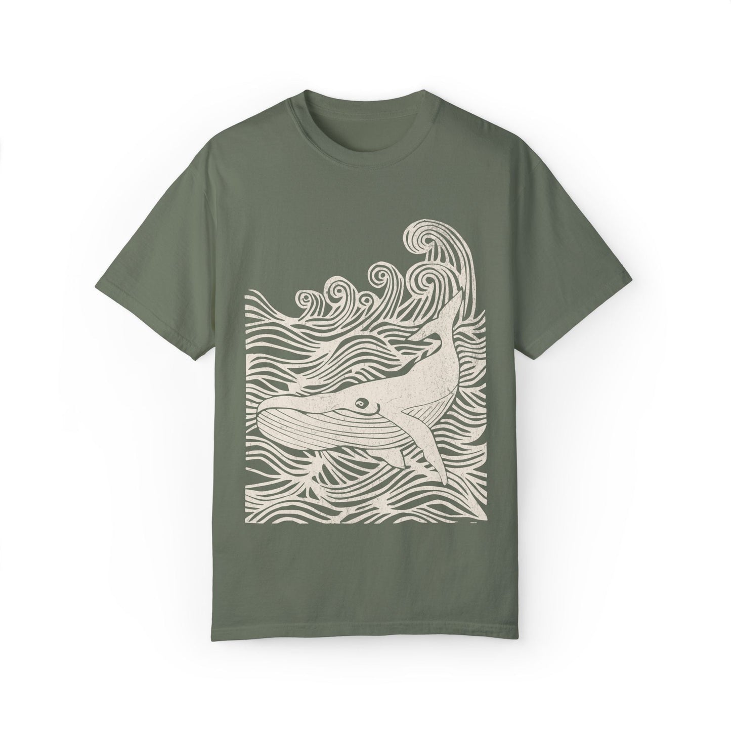 Vintage Whale Ocean Waves Graphic T-shirt - KILLER RETRO