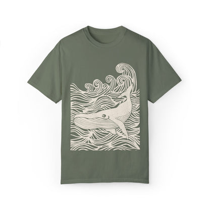 Vintage Whale Ocean Waves Graphic T-shirt - KILLER RETRO