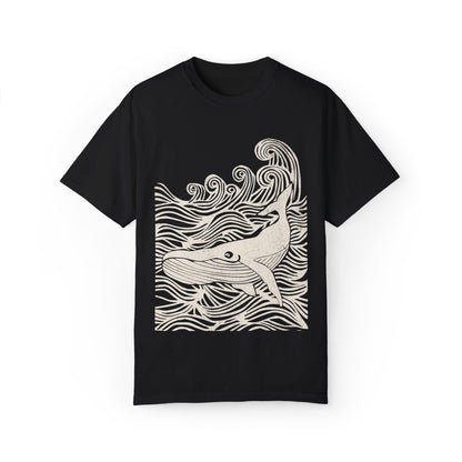 Vintage Whale Ocean Waves Graphic T-shirt - KILLER RETRO