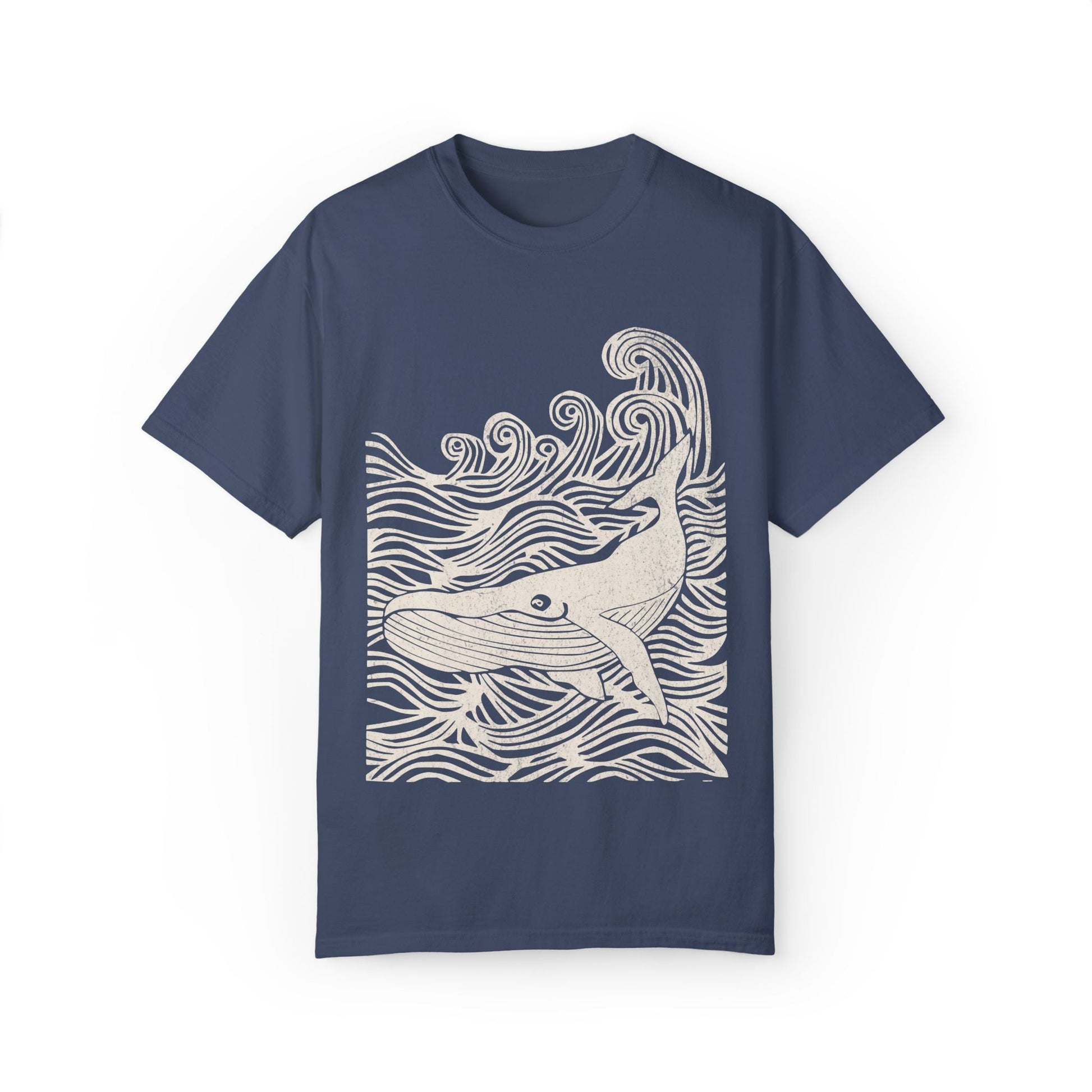 Vintage Whale Ocean Waves Graphic T-shirt - KILLER RETRO