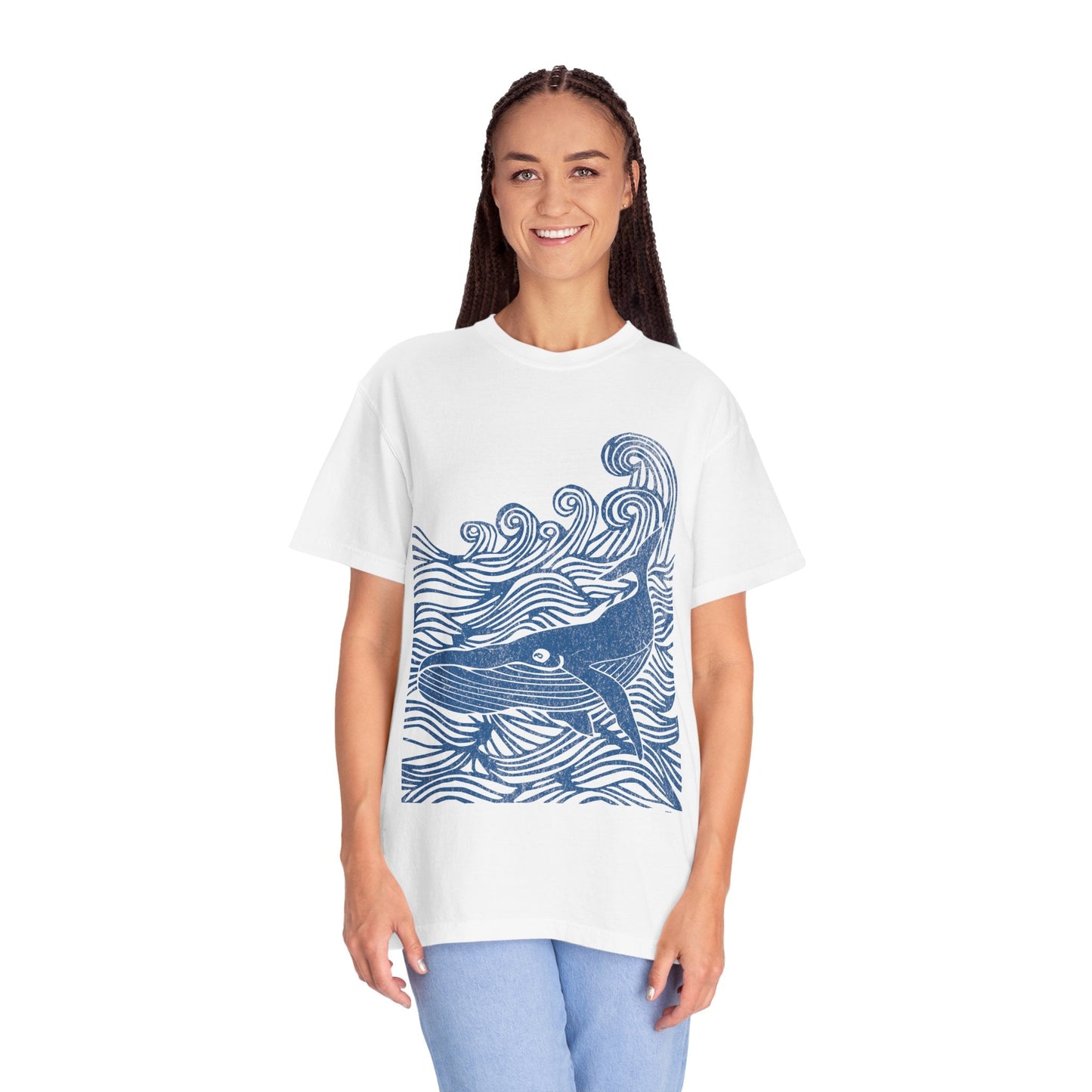 Vintage Whale Ocean Waves Graphic T-shirt - KILLER RETRO