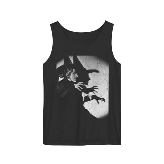 Vintage Wicked Witch Horror Graphic Washed Tank Top, Comfort Colors, Unisex Summer Wear, Wizard Of Oz, Gift for Movie Buffs, Witch Shadow - KILLER RETRO