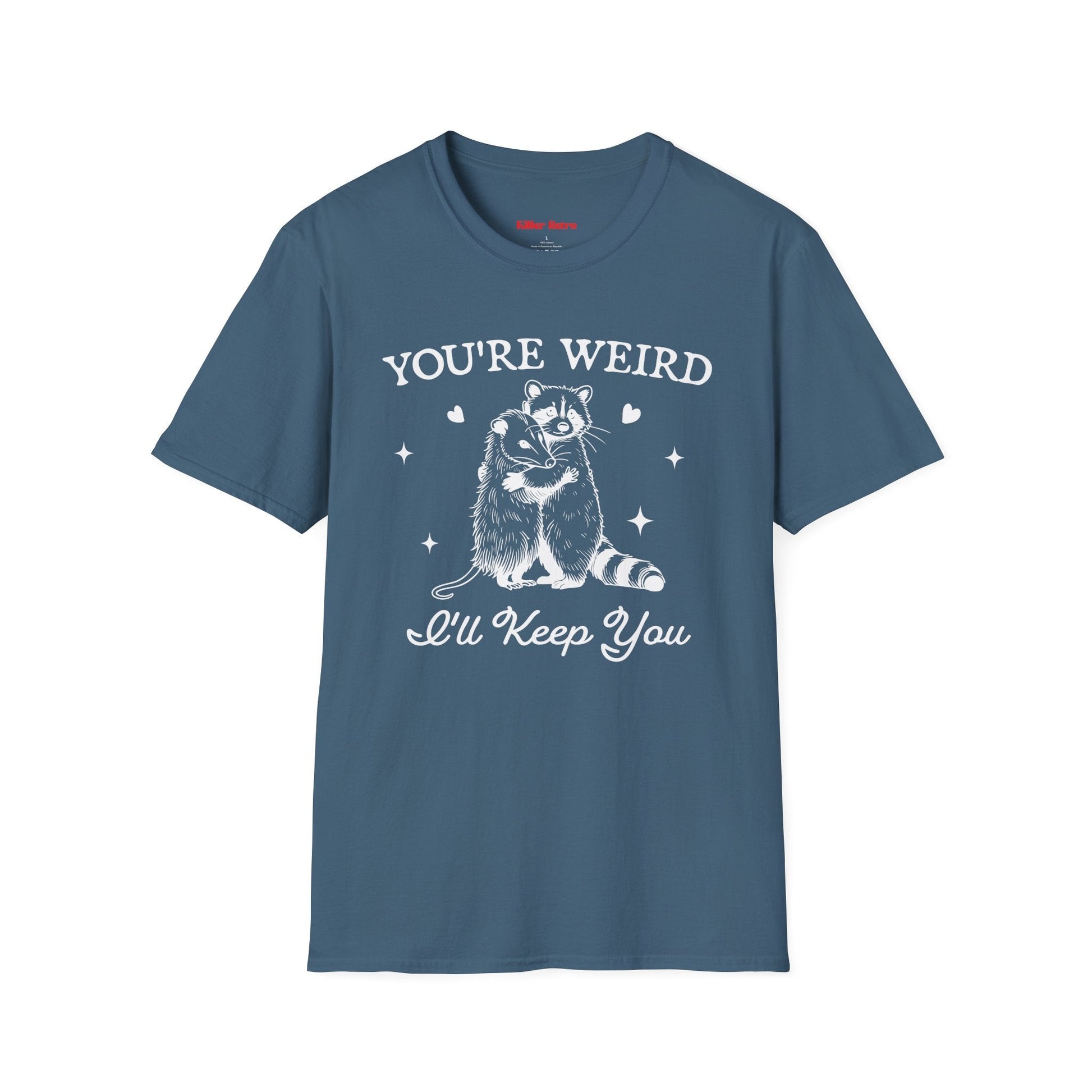 You Are Weird I'll Keep You Funny Raccoon and Possum Retro T-shirt - KILLER RETRO